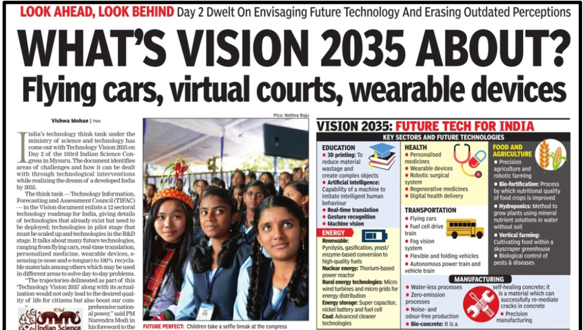 Technology Vision 2035: Post Launch Activities and Impact